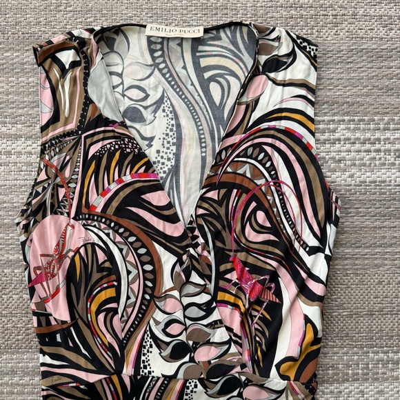 EMILIO PUCCI grasshopper brown dress size 6 / 36 made in Italy - Picture 4 of 10